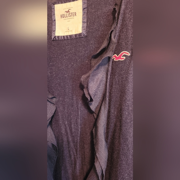 Hollister navy sheer ruffles cardigan - Picture 2 of 3